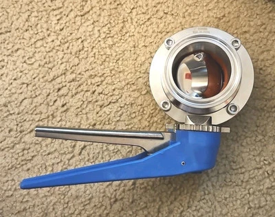 2'' φ51MM Sanitary SS304 Tri Clamp Butterfly Valve Trigger Handle  - Image 1 of 4