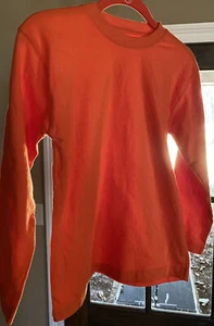 Nike Langarm-T-Shirt Baumwolle einfarbig Rundhalsausschnitt Tee Shirt Oberteil NEU ohne Etikett SMALL - Bild 1 von 12