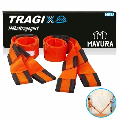 TRAGIX Hebegurt Tragehilfe Möbel Tragegurt Tragegeschirr Transportgurt Umzug - Bild 1 von 4