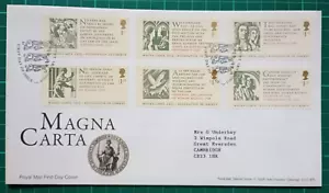 2015 MAGNA CARTA TYPED ROYAL MAIL FDC LONDON NW1 POSTMARK - Picture 1 of 2