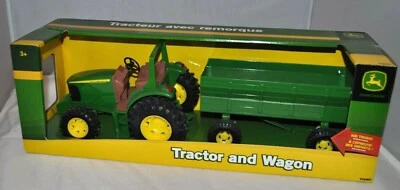 John Deere Granja Juguete 8" Tractor ROPS y Flarebox Vagón Réplica ERTL TOMY NUEVO Foto 1 de 4