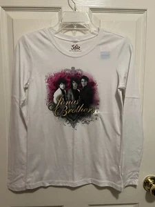 JONAS BROTHERS by JUSTICE TOP MANGA LARGA SERIGRAFIADO TALLA 14 NUEVO VINTAGE - Imagen 1 de 8