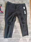 Levis High Waisted Mom Jeans Straight Leg Black Ripped Destroyed Womens Size 26