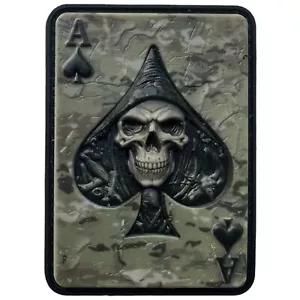 ACE OF SPADES / DEATH CARD MULTICAM Morale Patch MILITARY Tactical 3D PVC - Picture 1 of 1
