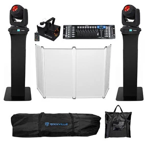 (2) Chauvet DJ Intimidator Beam 140SR Moving Heads+Stands+Facade+Fogger w/LED's - Picture 1 of 10