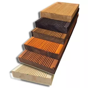 Pavimento Decking Naturale in Legno Antiscivolo da 14,5x2,7 cm, MULTIPACK - Foto 1 di 13