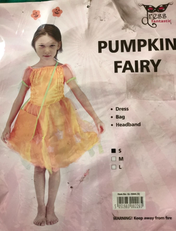 Pumpkin Fairy Girls Fancy Dress Childrens Halloween Kids Child Costume New - Image 1 of 1