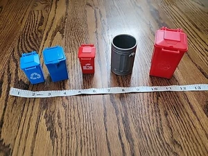 Toy Recycling Bins for Kids Mini Trash Can Garbage Cans Toddler Boys LOT 5 - Picture 1 of 6