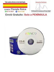 CD-R Princo 52x 700MB/80M 2XPack 50UND= 100 CD'S - Imagen 1 de 1