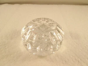 Clear Crystal Paperweight 2-3/4" Across - Picture 1 of 2
