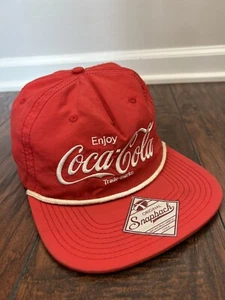 De colección Años 80 90 El Original Rojo con Cordón Blanco Snapback Coco-Cola Bioworld Merch OSFM - Imagen 1 de 24