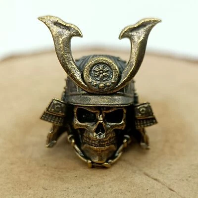 Knife Lanyard Paracord Bead Warrior Skull Copper Charm for EDC DIY Accessories - Photo 1/4