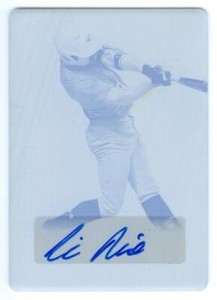 GAVIN MILLER "PRINTING PLATE AUTOGRAPH /1" LEAF PERFECT GAME NATIONAL 21