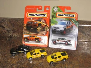 Matchbox Lot of 5 2007 Honda Ridgeline Variation '07 Pickup Truck Yellow Black - Picture 1 of 2