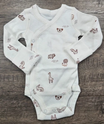 Ropa de bebé niño nuevo sin etiquetas Carter's prematuro safari animales body a presión lateral Foto 1 de 2
