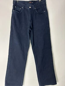 Versace Sport Mens Size 32 Cotton Stretch Denim Jeans Straight Fit Dark Blue - Picture 1 of 9