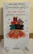 Christmas Card Granddaughter - Foil Finish - X mas