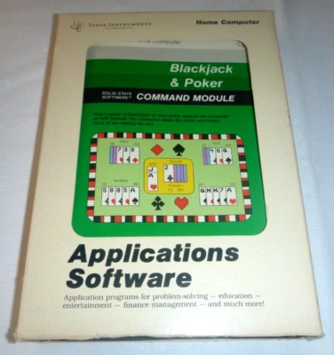 Texas Instruments TI-99/4A Home Computer Blackjack & Poker Command Module - Image 1 of 4