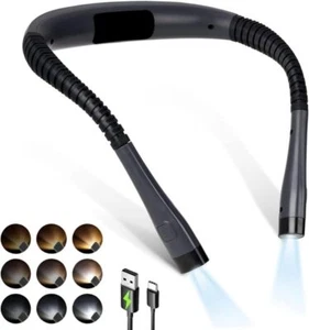 LED Buchlampe Halslampe Leselampe Umhängelampe Handarbeitslampe Tragbar Dimmbar - Bild 1 von 18