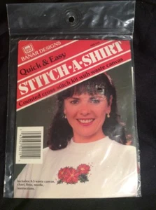 POINSETTIA FLOWERS - CROSS STITCH TEAR AWAY WASTE CANVAS KIT - Picture 1 of 7