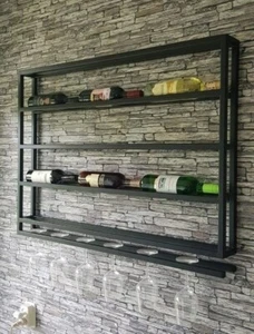 Metal Wine Rack, Steel Wine Rack, Industrial Wine Rack, 12 Bottles - Picture 1 of 1