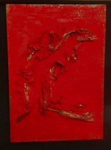 Quadro moderno dipinto a mano,astratto,materico,in rilievo, copia unica - Foto 1 di 5