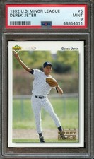 1992 UD Minor League DEREK JETER Rookie #5 Baseball PSA 9 Mint