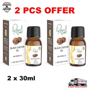 2X RIGEL - 100% Herbal Jamican Black Castor Oil | Caster Oil For Hair Care -30ml - Picture 1 of 4