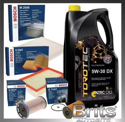 KIT DE SERVICIO COMPLETO Y ACEITE BOSCH PARA SEAT LEON 1.6 TDI MK3 2012 EN ADELANTE Foto 1 de 4