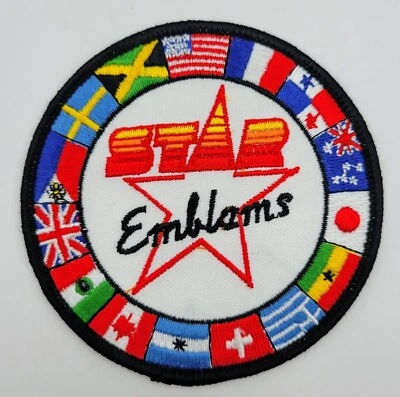 Star Emblems Multicultural Flag Patch -  Round 3.5" - Image 1 of 3