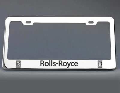 Rolls-Royce License Plate Frame Stainless Steel with Laser Engraved  - Image 1 of 3