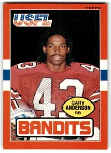1985 Topps USFL Gary Anderson Tampa Bay Bandits #122 - Imagen 1 de 2