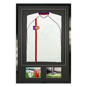 Vivarti Black Gloss Frame Sports Shirts Display Kit Mounted + Double Aperture - Picture 1 of 48