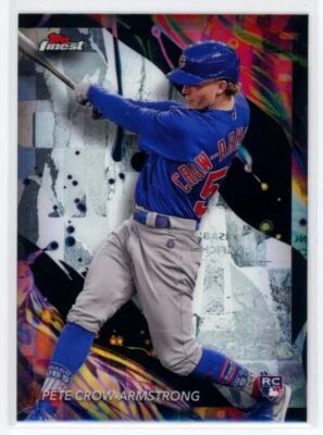 2024 Topps Finest Uncommon Pete Crow-Armstrong RC Chicago Cubs #104 - Image 1 of 2