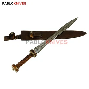 Hand Forged Gladius  Damascus Steel Hunting - Gladiator/ Hispaniensis Sword - Picture 1 of 5