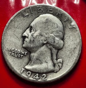 1942-P Washington Quarter - F - 90% Silver You Grade - Picture 1 of 8
