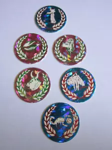 Astrología Zodiaco Coleccionable POGS Tauro, Géminis, Piscis, Aries, Acuario, Escorpio - Imagen 1 de 13