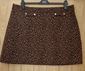 Nwt brown animal print mini skirt size 20 Love &Roses Lipsy - Picture 1 of 4