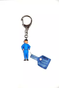 Tim und Struppi Blauer Lotus China Schlüsselanhänger tintin keychain Figur 5 cm - Bild 1 von 1