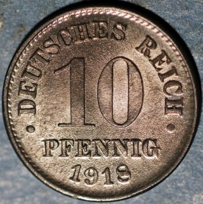 Germany Empire 10 Pfennig 1918 KM# 26 - Image 1 of 2