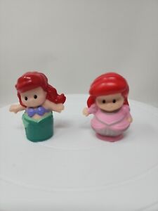 2 Fisher Price Little People Disney The Little Mermaid Princess Ariel Figure lot