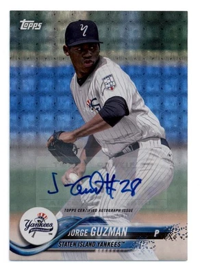2018 Topps Pro Debut Autographs Foilfractor #192 Jorge Guzman Auto 1/1 - NM-MT - Image 1 of 2