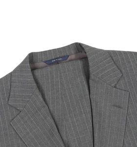 Traje de lana elástica a rayas gris fresco 42 R Brooks Brothers Brooks para hombre - Imagen 1 de 19