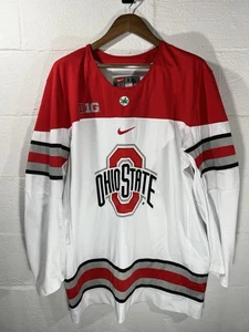 Nike Ohio State Buckeyes Big10 Hockey Trikot Herren 2XL weiß OSU - Bild 1 von 5