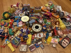 Vintage Junk Drawer Lot Toys Keychains Magnets Crafts Figures Pins Patches - Picture 1 of 17