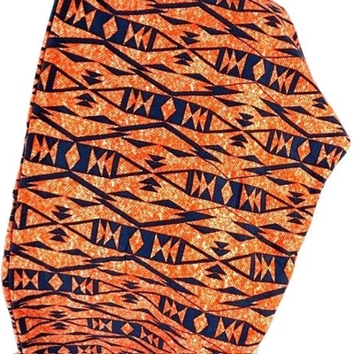 LuLaRoe TC2 Leggings Women's  Aztec Tribal Print Orange Gray Plus Size 18-22/24 - Image 1 of 3