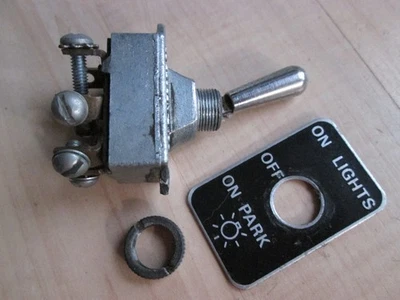 1992 Volvo White Cole Hersee Headlight Switch w/ Label Plate #M266VC - Image 1 of 4
