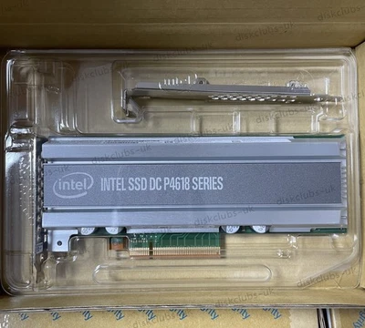 New INTEL P4618 6.4TB SSD DC PCIE CARD SSDPECKE064T8 MLC 8.76PBW NVME VDV1RZ06 - Image 1 of 4