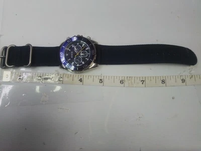 Reloj Geneva esfera redonda sobre correa azul nailon ¡Nuevo! Foto 1 de 3