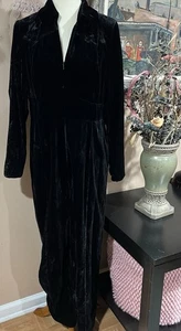 Whistles Black Velvet Zip front Long Sleeves Jumpsuit Size 12 $339 - Picture 1 of 17